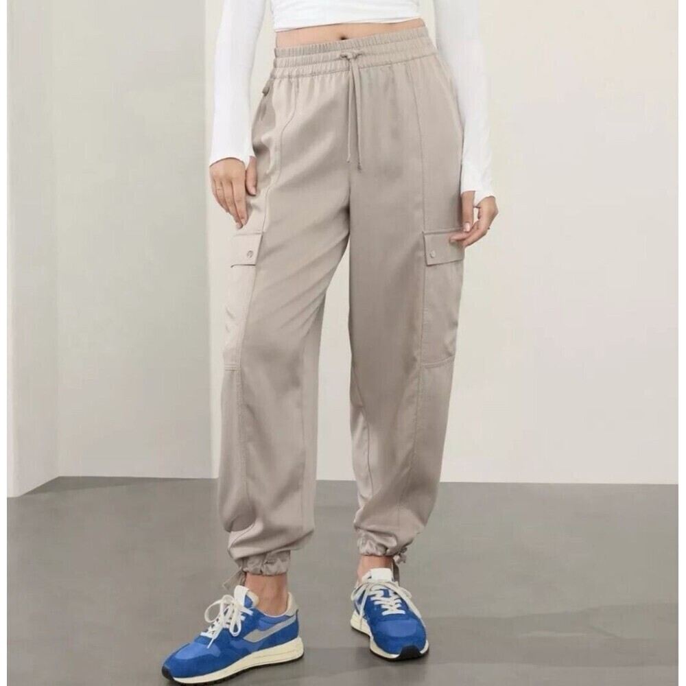 Athleta Celestial High Rise Utility Pant Feather Drawstring 471984 Womens Small